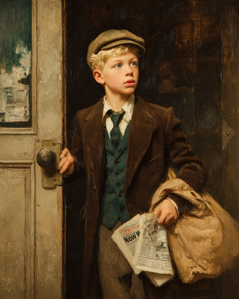 14 newspaper boy New York 1950 d1