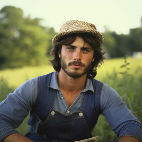 New England farmer 1970