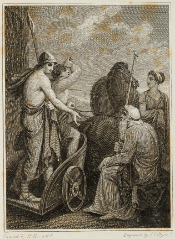 Howard HY. engraving after.Telemachos  Peisistratos parting from Nestor