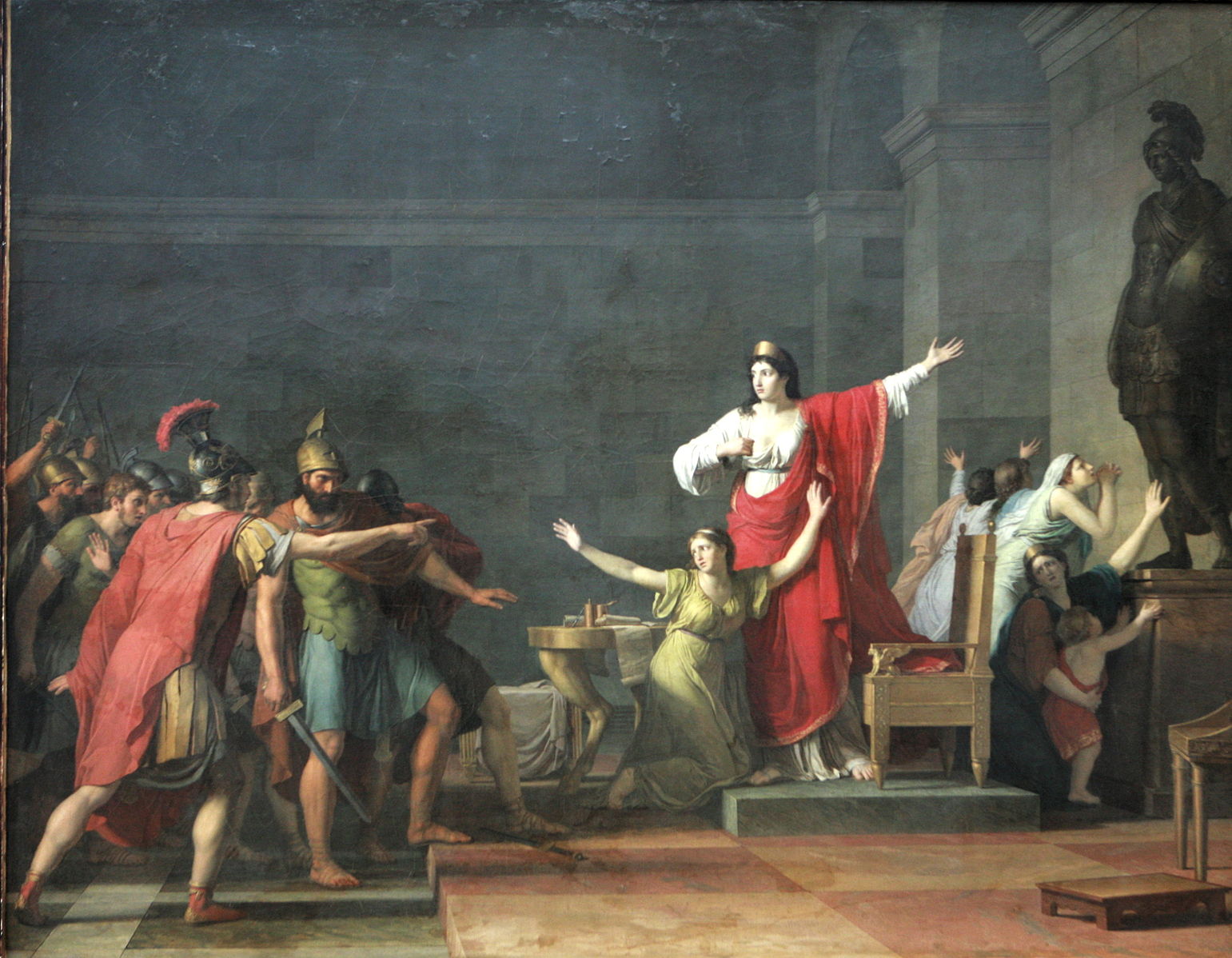 Kassandros and Olympias by Jean Joseph Taillasson 1799 showing ordering killing
