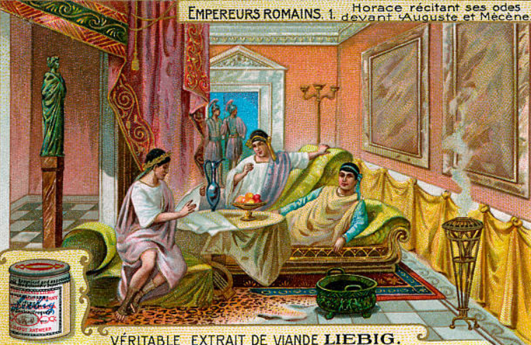 Horace reciting his Odes before Augustus ad Maecenas
