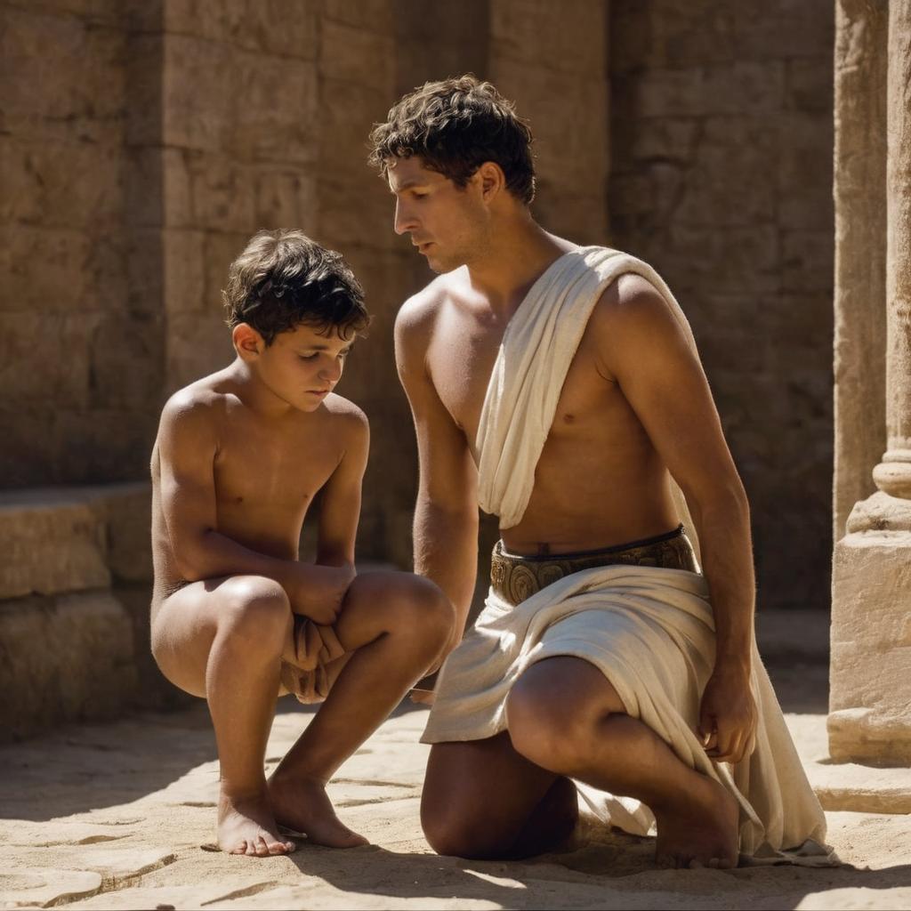 Slave boy with his master 100 BC d2