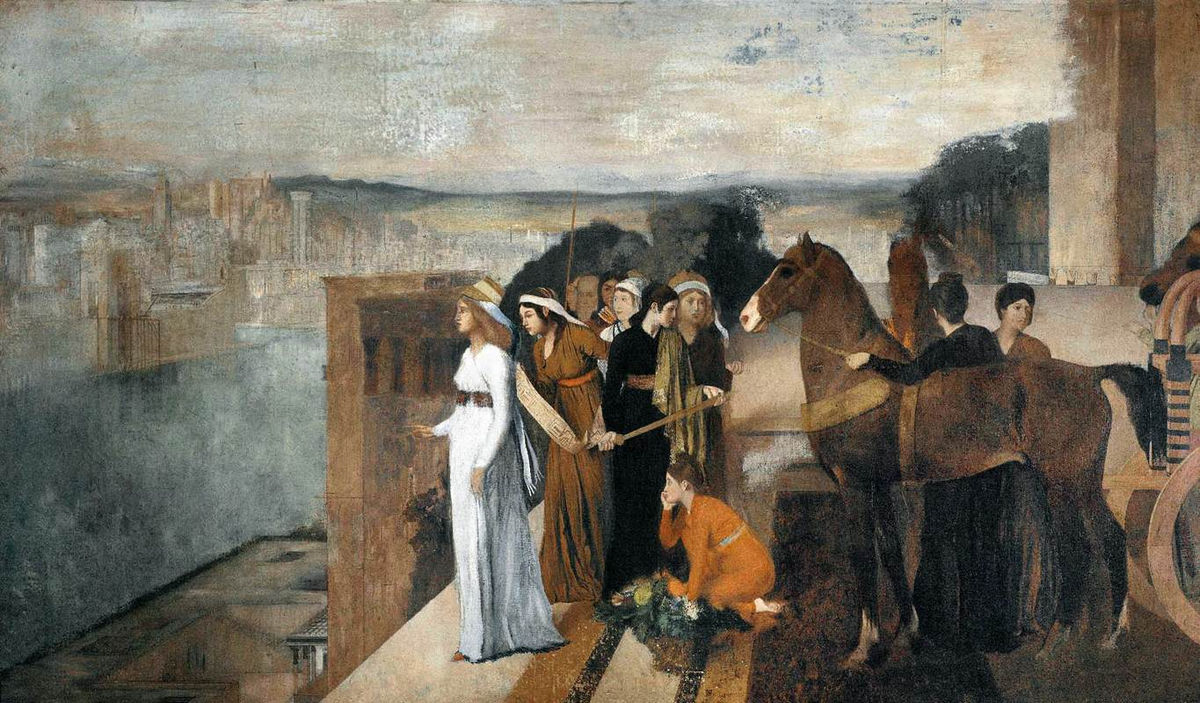 Semiramis Building Babylon by Edgar Degas 1860 1