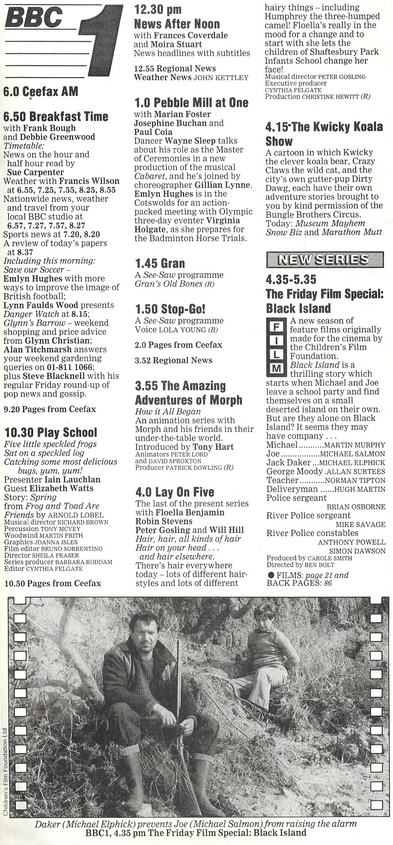 Radio Times listing Black Island