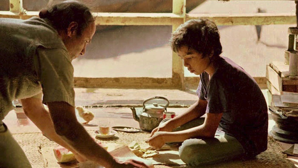 Naderi with actor Madjid Niroumand