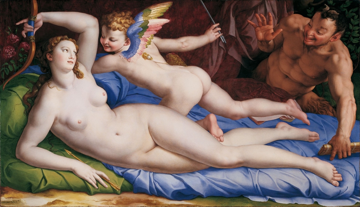 Bronzino Agnolo. Venus Cupid  a Satyr