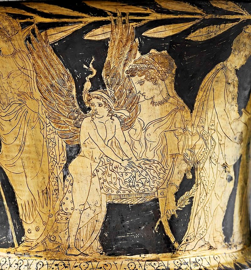 Sofia Vassil Bojkov Colln. Aphrodite  Eros on silver kantharos ca. 415 U
