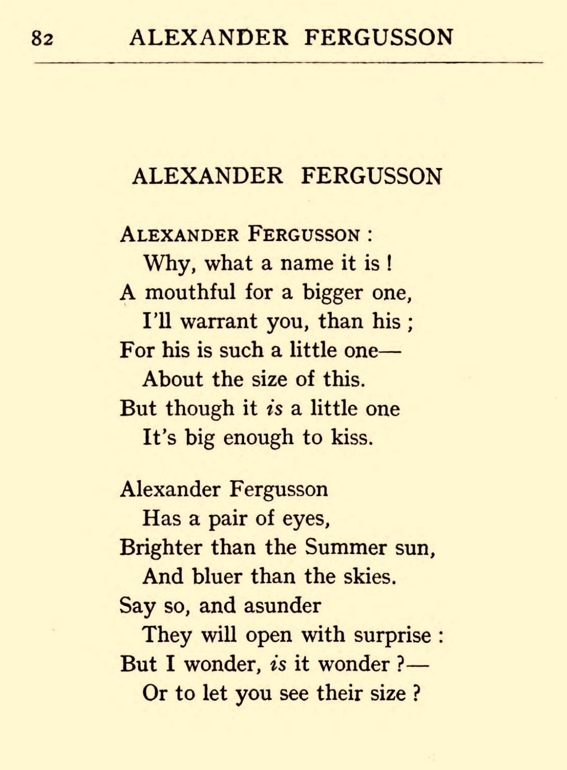 Bradford E.E. poem Alexander Fergusson