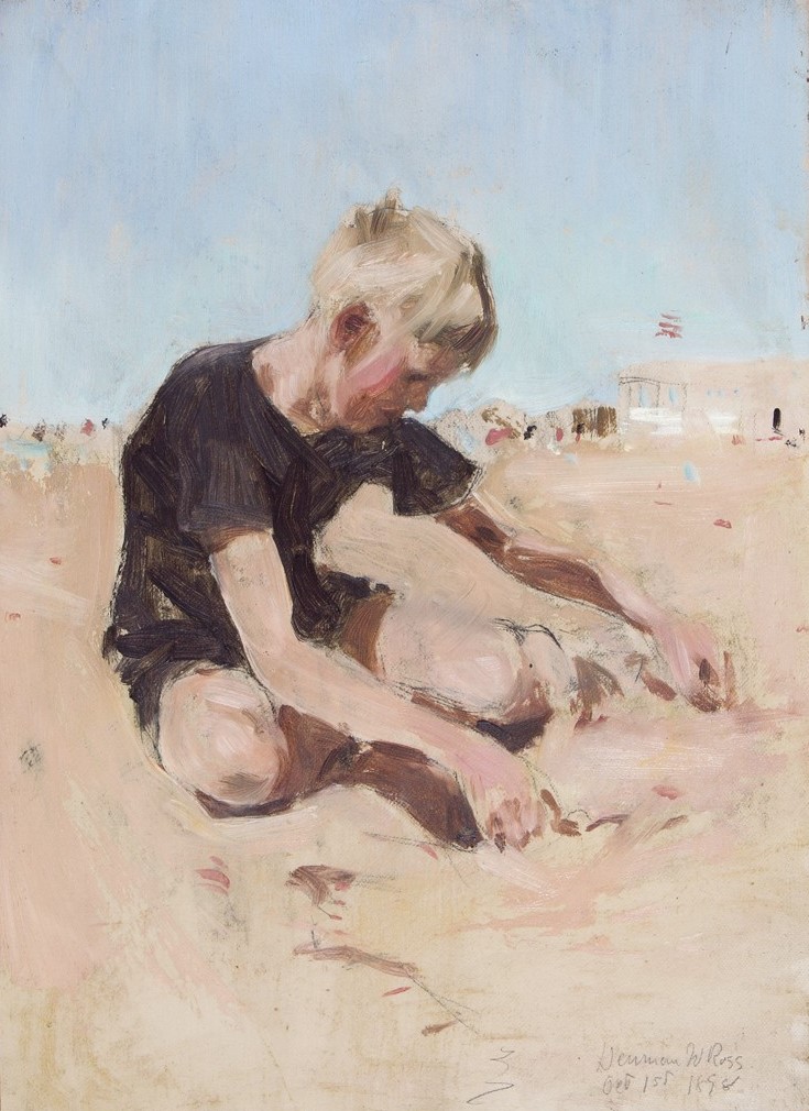Ross Denman Waldo. Portrait of Young Boy on the Beach. 1936