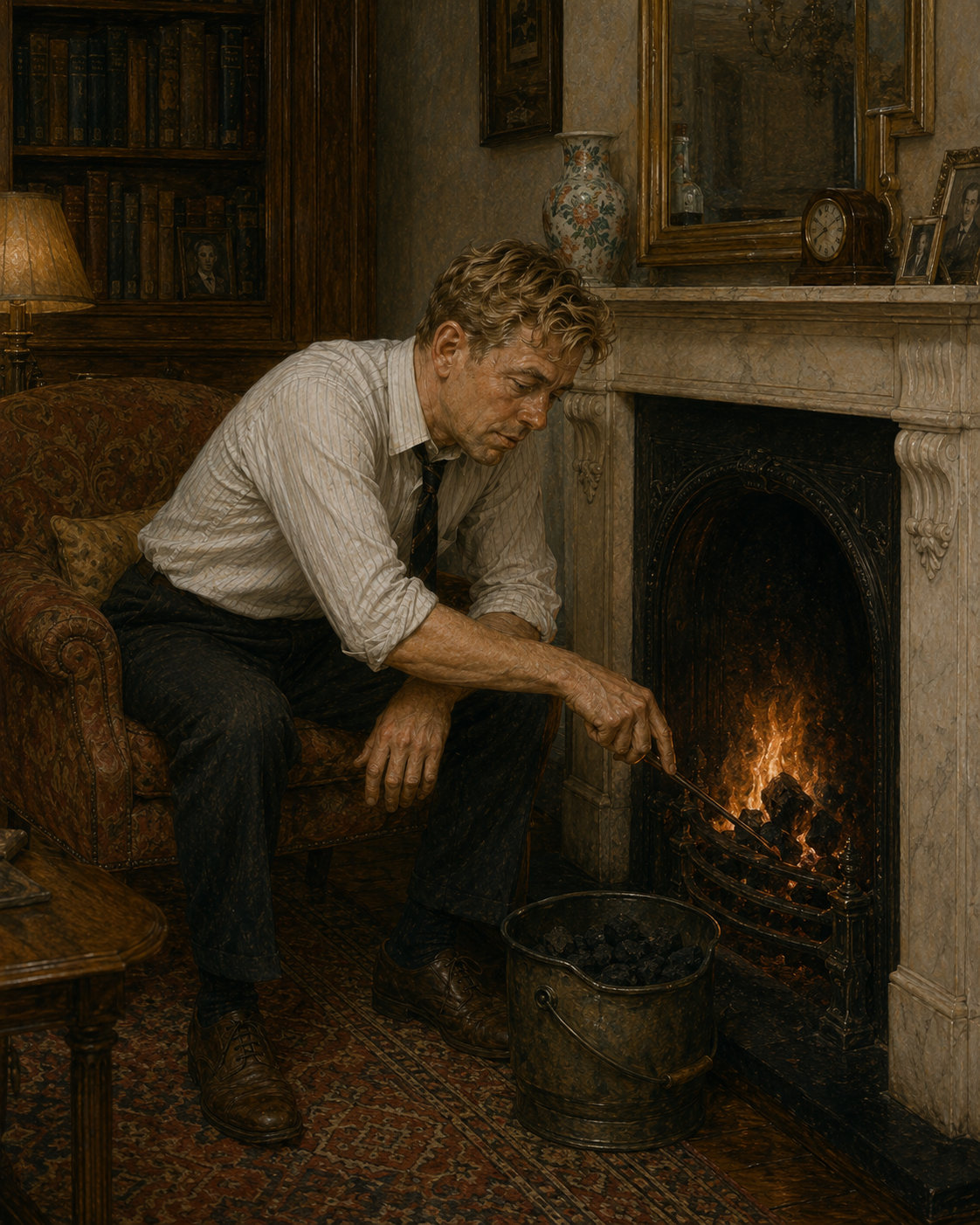 Tomkins. 5c Dr. Tomkins making fire