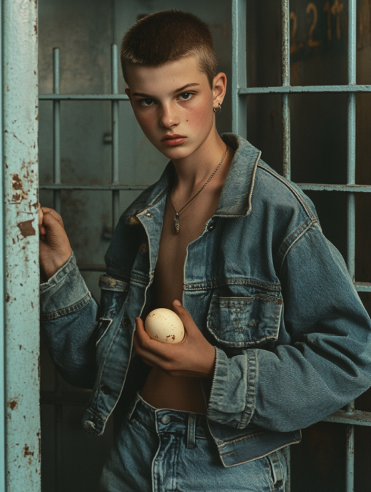 Ludwig holding egg 1983 d1