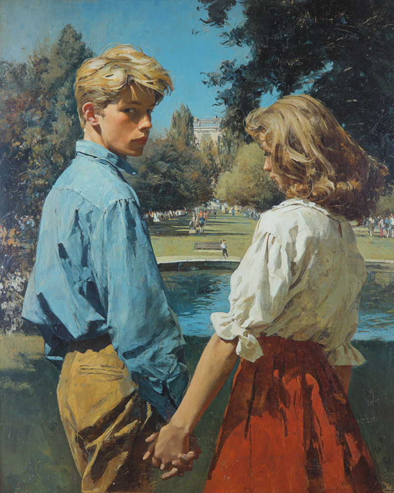 16 w. girl looking back Amsterdam d1