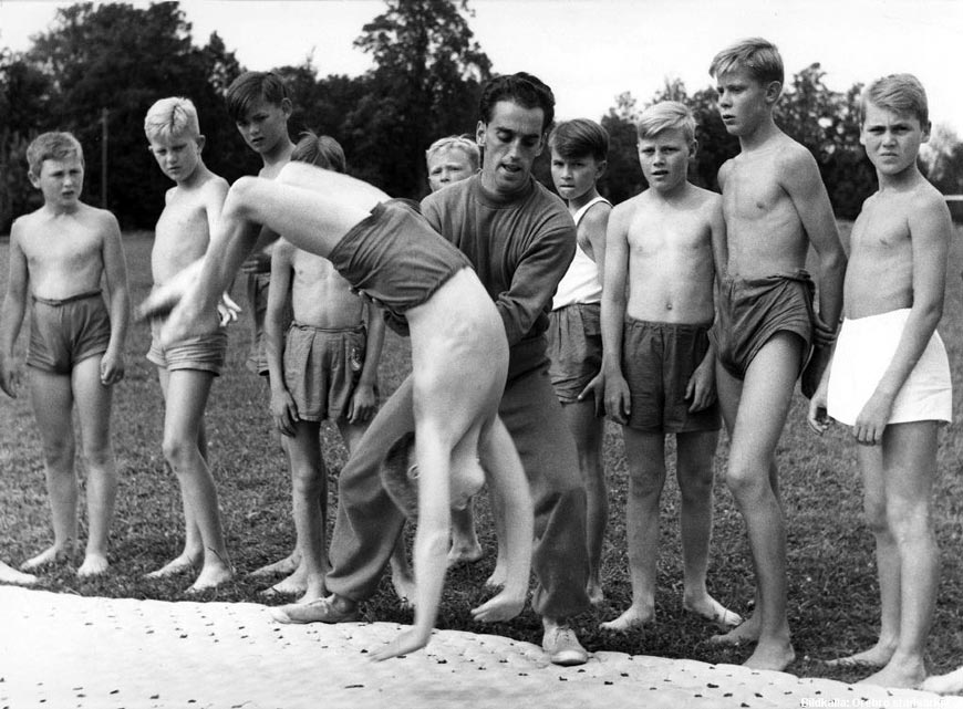 Gymnastics lesson ca. 1956