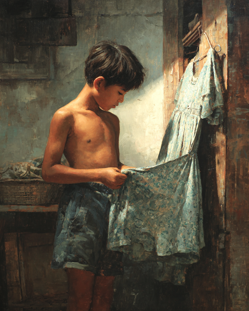 14 inspecting girs dress d1